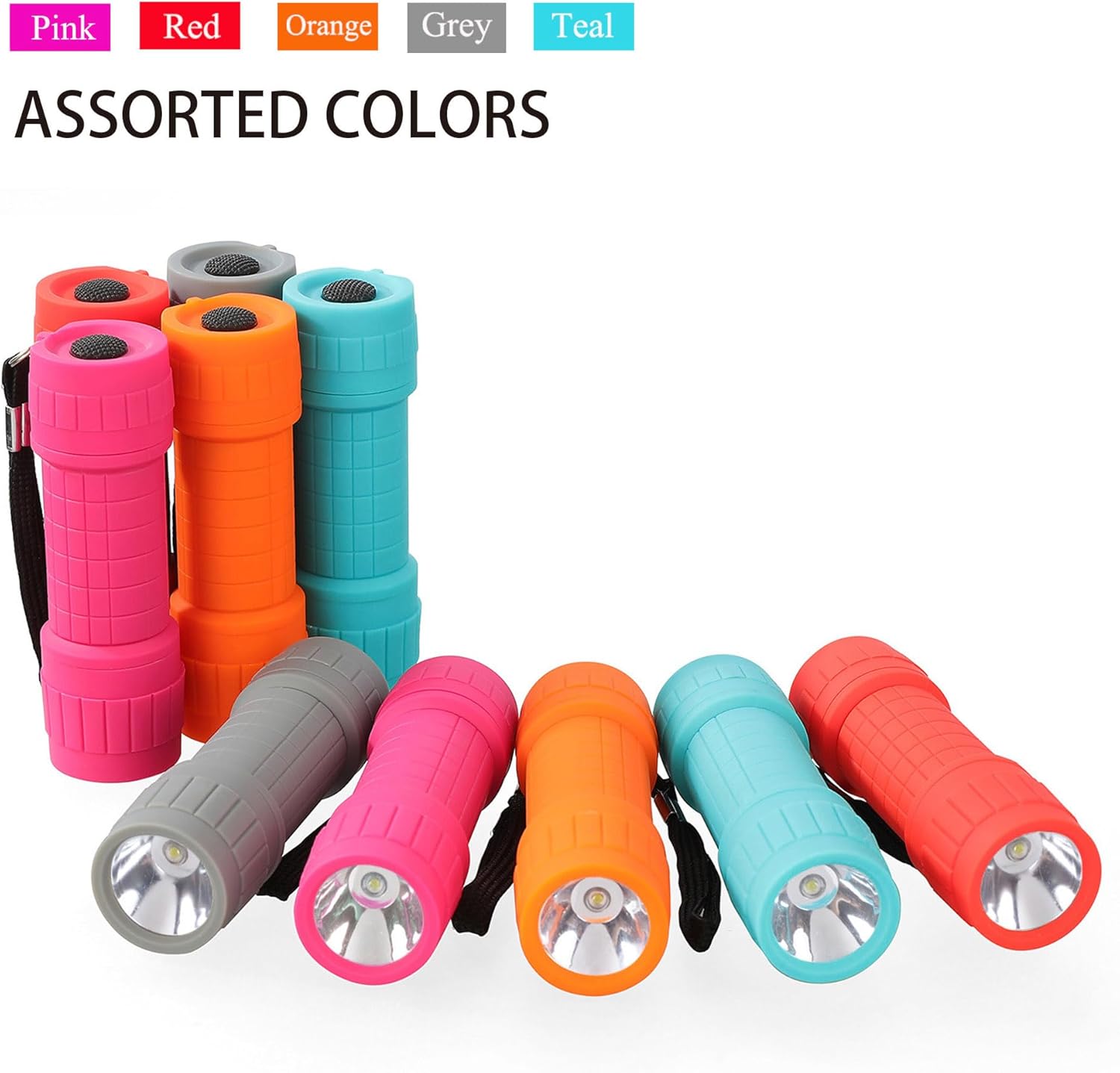 FASTPRO 10-Pack, Super Bright 100-Lumen (1W) LED Mini Flashlight Set, AAA Dry Batteries are Included and Pre-Installed - Image 5