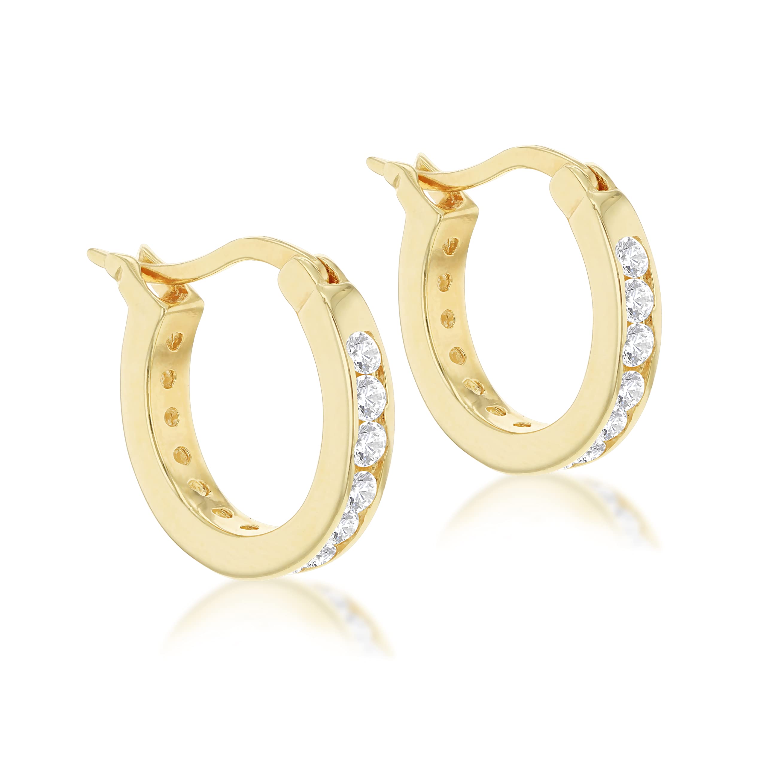 Tuscany Silver 8.95.0189 Pendientes de plata bañada en oro de 9 quilates de mujer