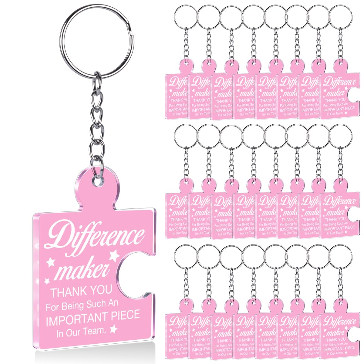 Team Appreciation Gifts Bulk Thank You Keychains for Coworkers