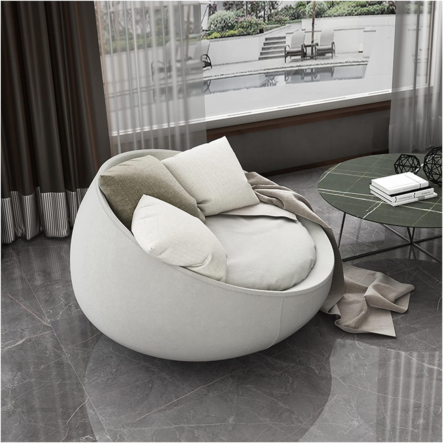 ソファー ソファ ラウンドソファエッグシングルチェアシンプルダウン