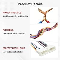 Vista 6 de RED WOLF Arnés de cables de radio compatible con Hyundai Elantra/Santa Fe 2013-2017, Kia Forte Sorento 2014-2018 MP3 reproductor de CD conector