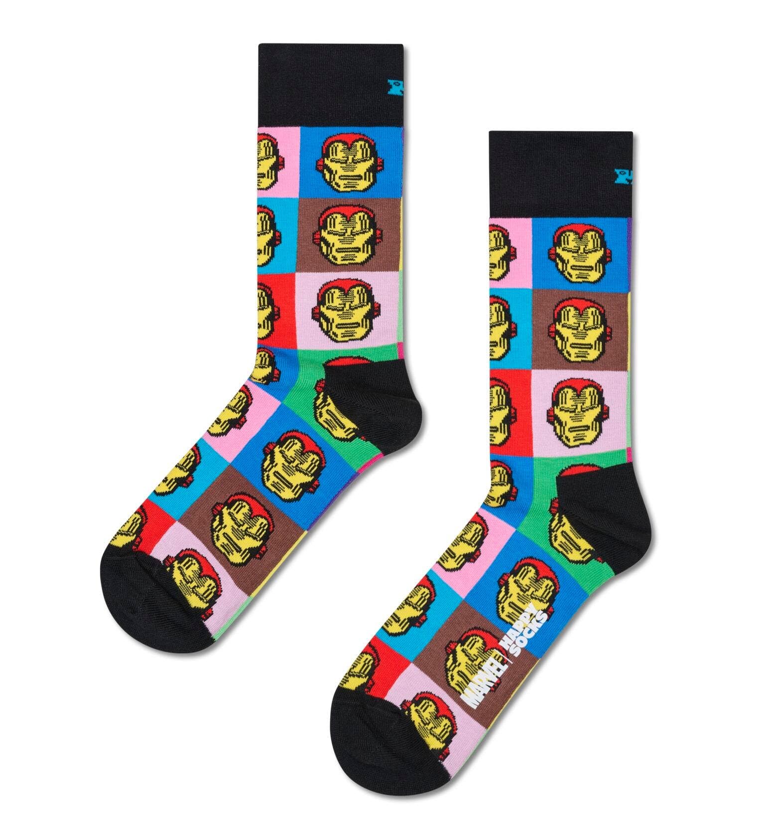 Happy Socks MARVEL™ Zestaw upominkowy dla kolekcjonerów 9 skarpet bawełnianych unisex, czarne, rozmiar 41-46