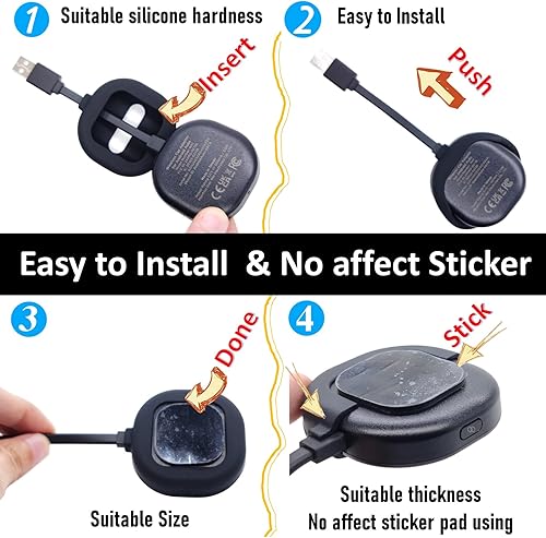 Miniatura 5 de Funda de silicona para Motorola MA1 Adaptador inalámbrico Android para automóvil, funda antideslizante que protege MA1 antiarañazos, soporte ligero