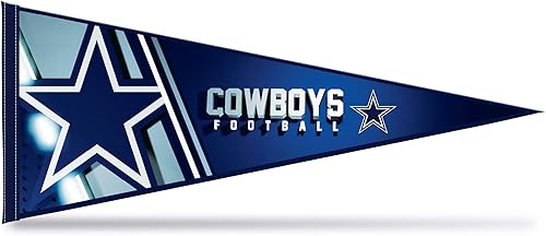 Vista 69 de Rico Industries NFL Football Primary 12" x 30" Felt Wall Décor Pennant - Great for Home/Bed Room/Man Cave Décor