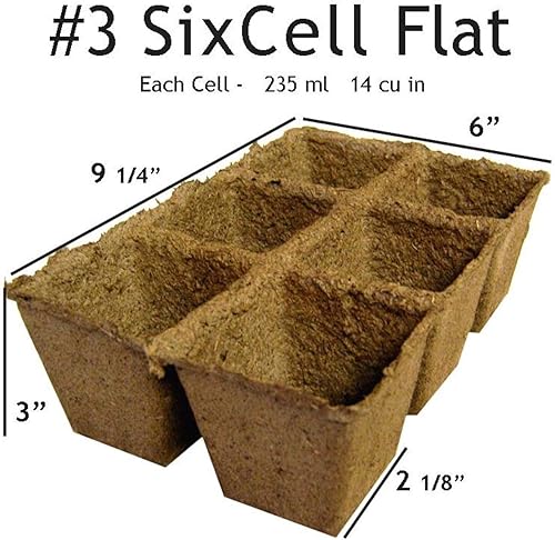 Miniatura 2 de CowPots - Macetas redondas, 3 pulgadas de seis celdas, N/A