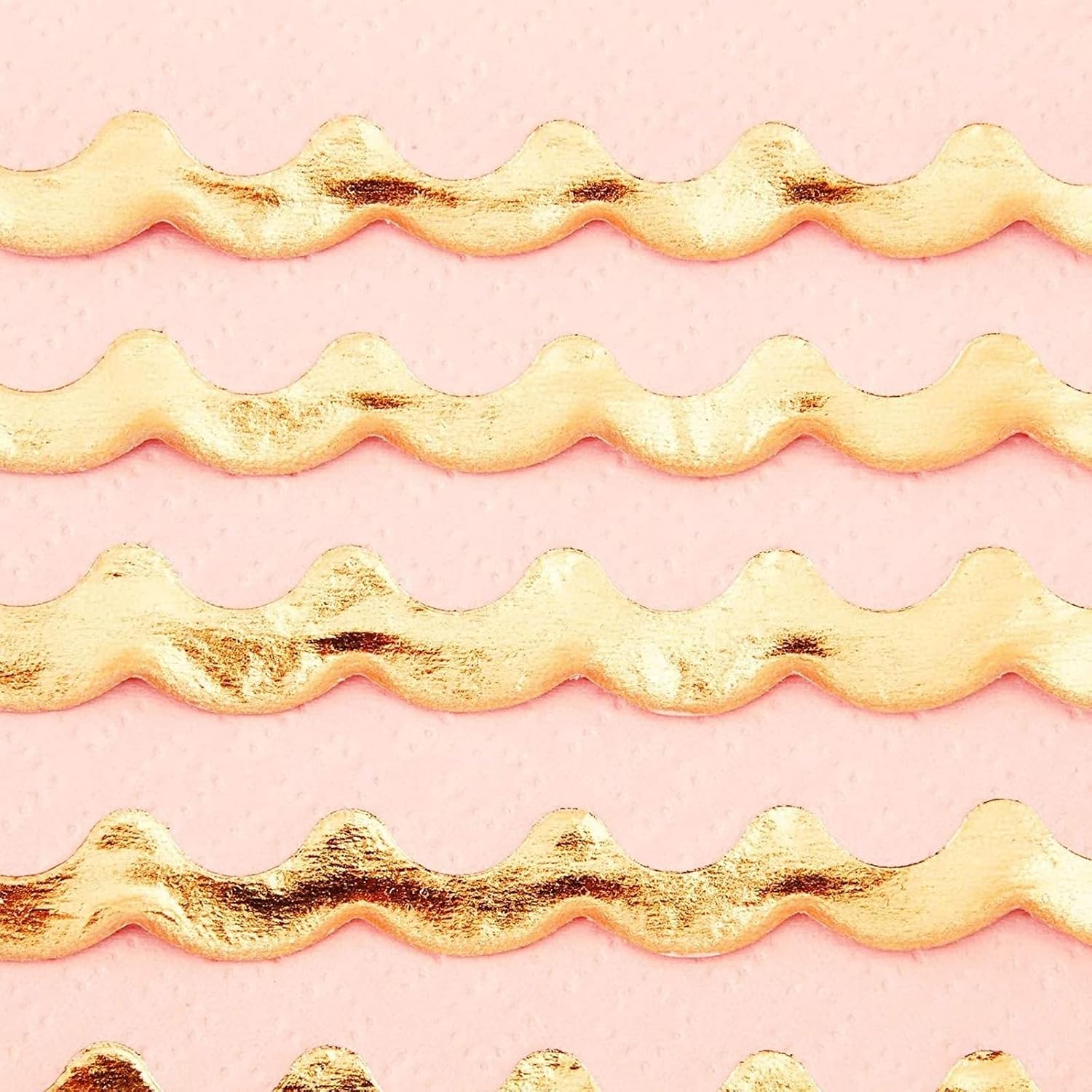 Sparkle and Bash 50 Pack Pink Paper Dinner Napkins with Gold Foil Scalloped Edges for Birthday Party, Wedding (3-Ply, 4 x 8 In)
