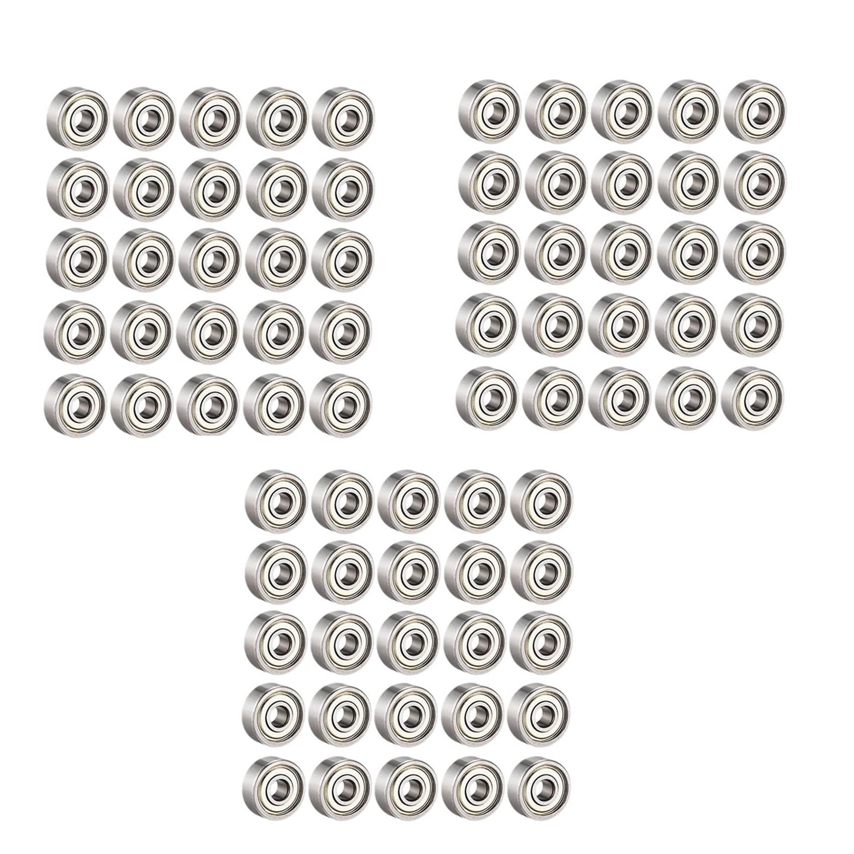 Jnchdghwa Silver 75Pcs 608 Zz Ball Bearings, 608Zz Metal Double Shielded Miniature Deep Groove Skateboard Ball Bearings(8Mm X 22Mm X 7Mm)