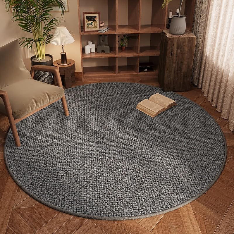 Tapis de chaise de bureau rond antidérapant et robuste pour salon