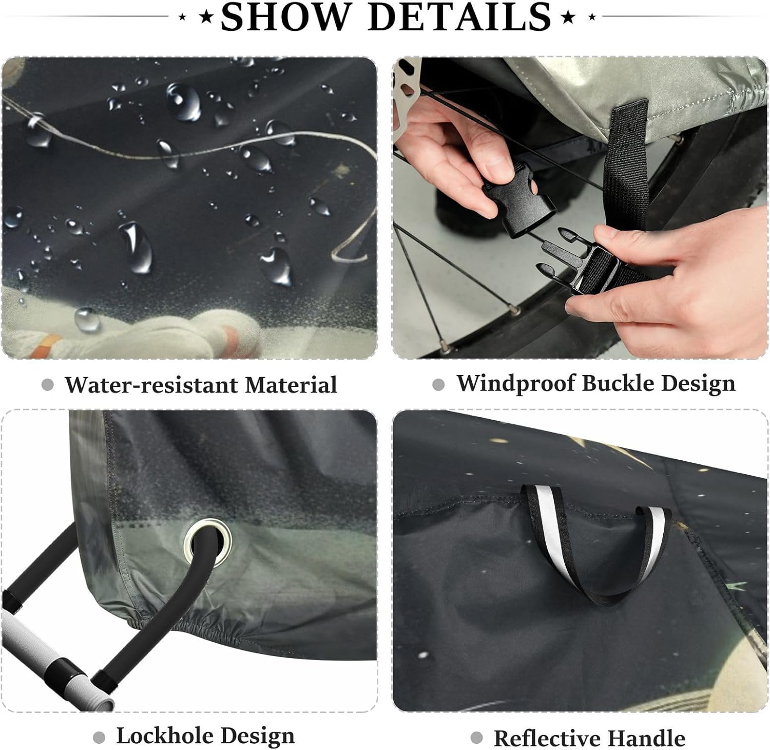 ALAZA Cat Kitten Astronaut Bike Cover Waterproof Outdoor Ebike Bicycle Covers Tarp Protection for 1/2 Bikes, Sun UV Dust Wind Proof