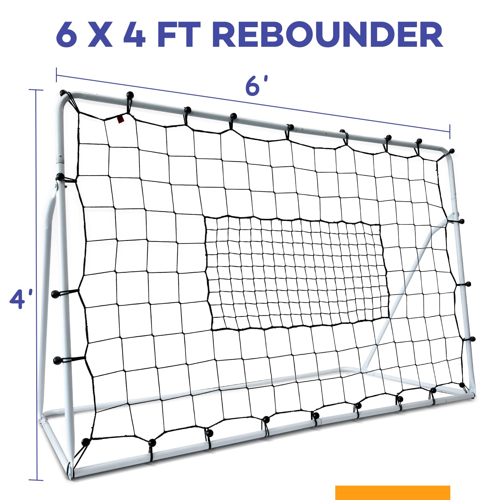 Rete da Rimbalzo per Calcio, Rete da Rimbalzo per Calcio in Acciaio, Rete di Rimbalzo per Allenamento di Calcio in Giardino e Allenamento di Calcio 6'x4' e 12'x6'