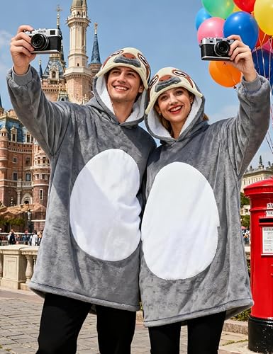 Miniatura 2 de vavalad Sloth Wearable Blanket Sweatshirt Sherpa Hoodie TV-Blanket for Adults Men Women Teens One Size Fits All