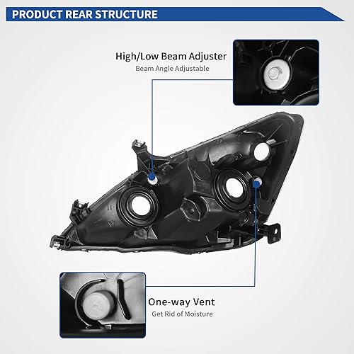 Miniatura 21 de oEdRo Faros delanteros compatibles con Ford F150 / 06-08 Lincoln Mark LT Pickup 2004, 2005, 2006, 2007, 2008, Ford F150 / 06-08 Lincoln Mark LT OE