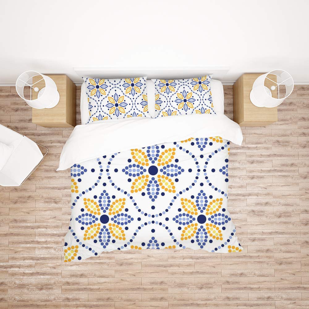 Parure de lit ultra douce king polyester motif 3 facile d'entretien