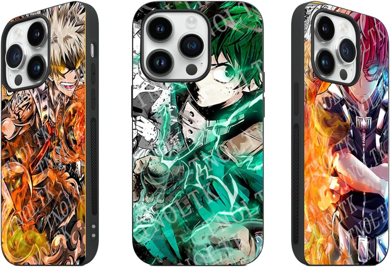 TNOLTK 3D iPh 15 pro Case Anime Motion Anime Phone Case Shockproof Soft TPU Anti-Scratch Non-Slip Japanese Manga Case for iPh 15 pro