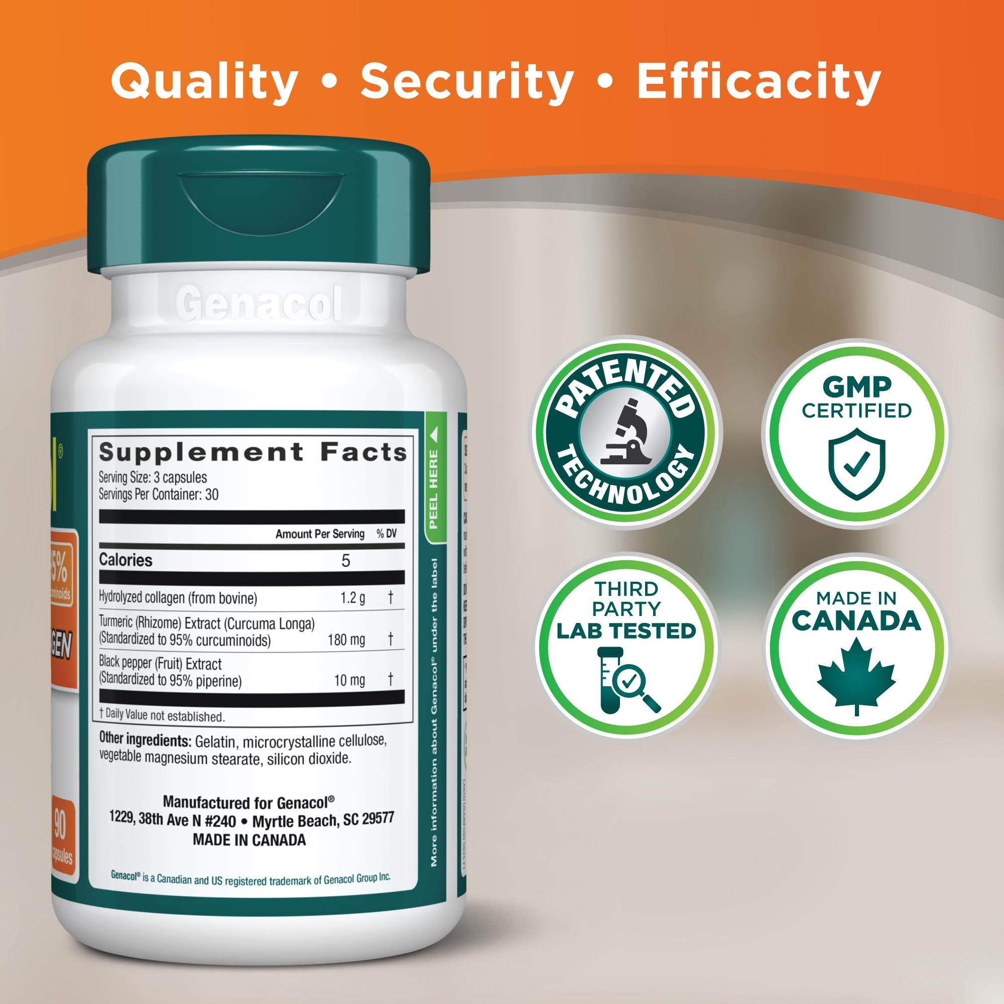 Genacol Turmeric Curcumin – Joint Supplement with Collagen, 30-Day Supply — Amazon image 6