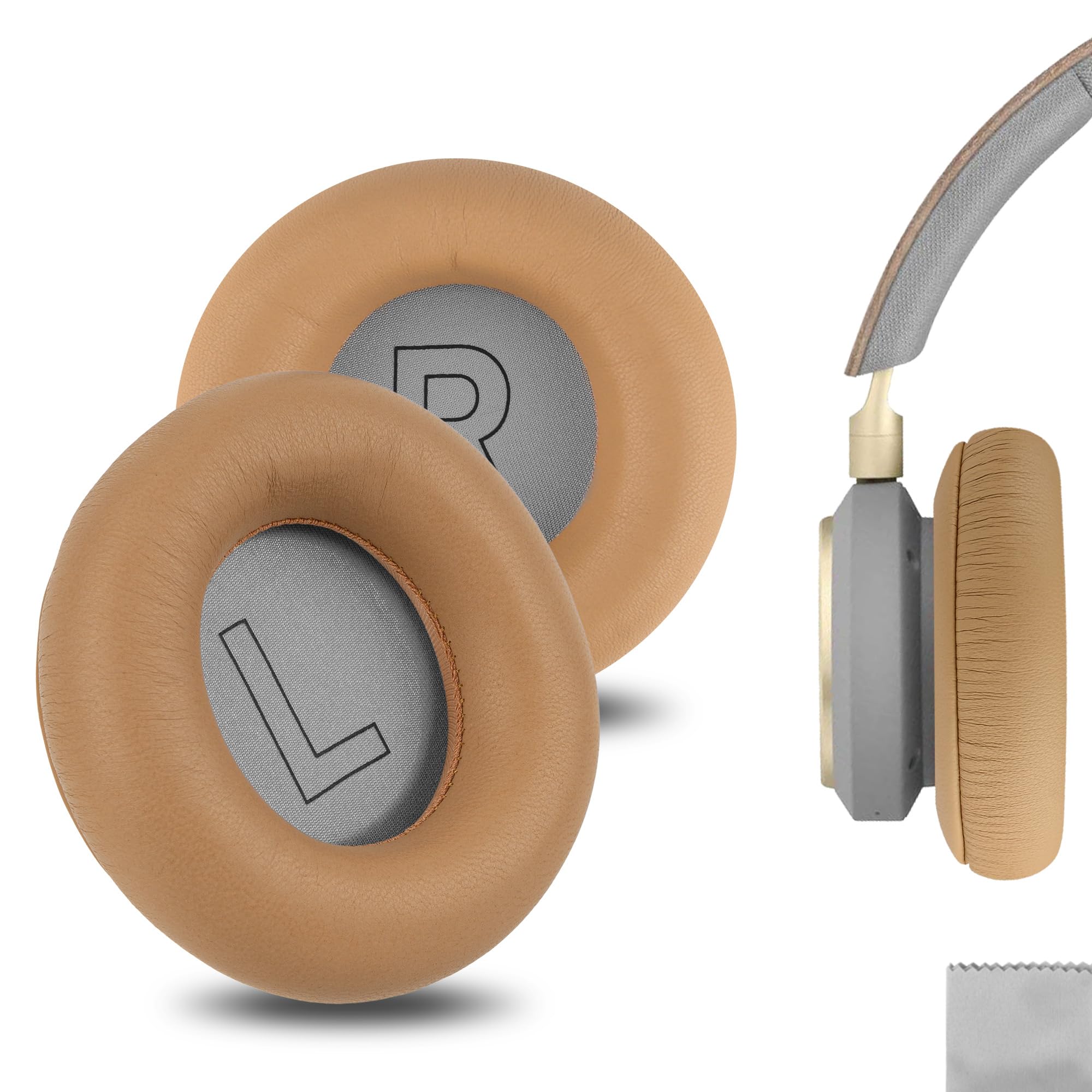 Geekria Elite Sheepskin Replacement Ear Pads for Bang & Olufsen Beoplay H9, H7 (Not Compatible with H9 3rd Gen, h9i) Headphones Ear Cushions, Repair