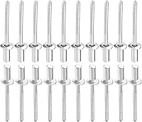 Vista 7 de Remaches ciegos de 0.157 in x 0.276 in (DxL) - Paquete de 100 - Bueno para unión de maquinaria - Remache de extremo cerrado de cúpula de acero