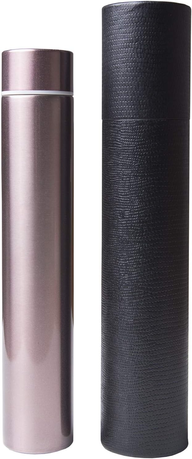 ChezMax Slim Thin Stainless Steel Vacuum Insulated Water Bottle Leak Proof Eco-Friendly Travel Cup Sports Drink Bottle 8.8 OZ Pink