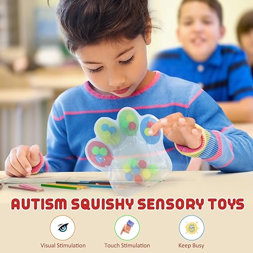 Miniatura 4 de Paquete de 3 juguetes sensoriales esponjosos de clasificación de color para niños con autismo  Juguete de viaje para niños de 3 a 8 años  Kits de