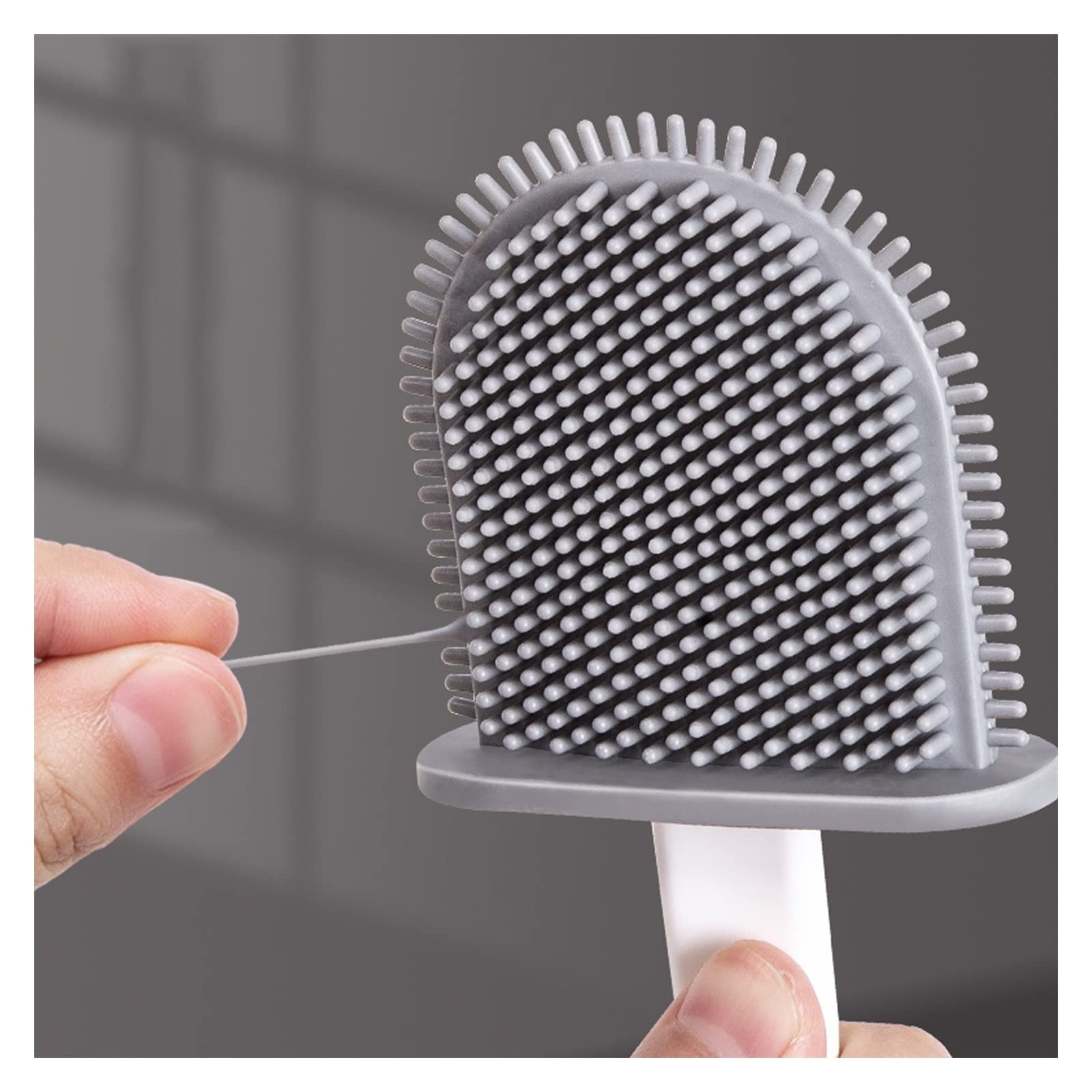 Escobillas de Baño/Escobilla WC Silicona Inicio for el baño Cepillo for el baño del baño Juego de inodoro montado en el baño de almacenamiento resistente y duradero Cepillo for el baño conveniente Cep