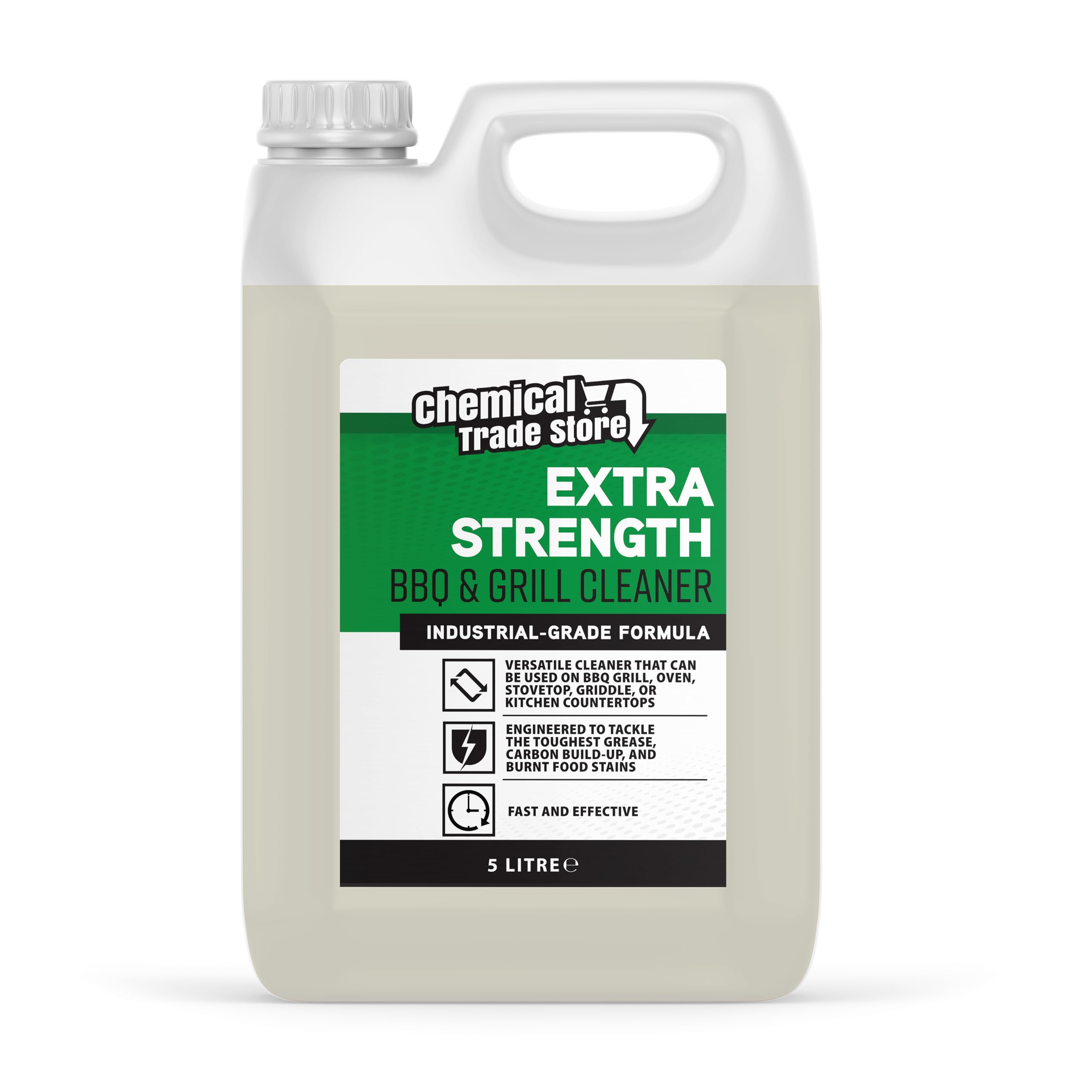 Chemical Trade Store - BBQ & Grill Cleaner 5L - Powerful Barbecue Grease & Carbon Remover with Clean Boost Tech - Cuts Through Burnt-On Food & Oil