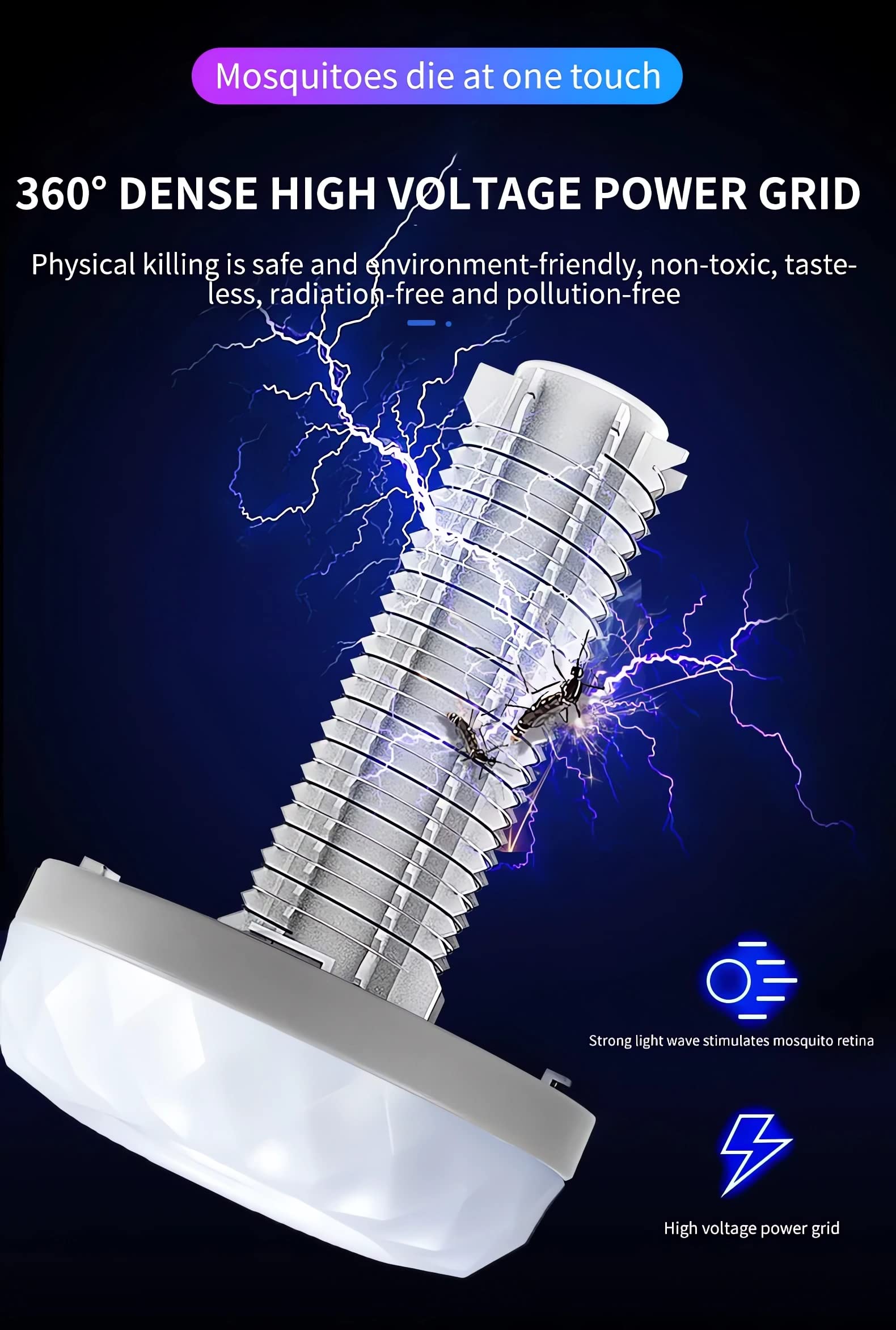 Mosqinux Flashbeam Zap - Mini Mosquito Killer Lamp | Indoor