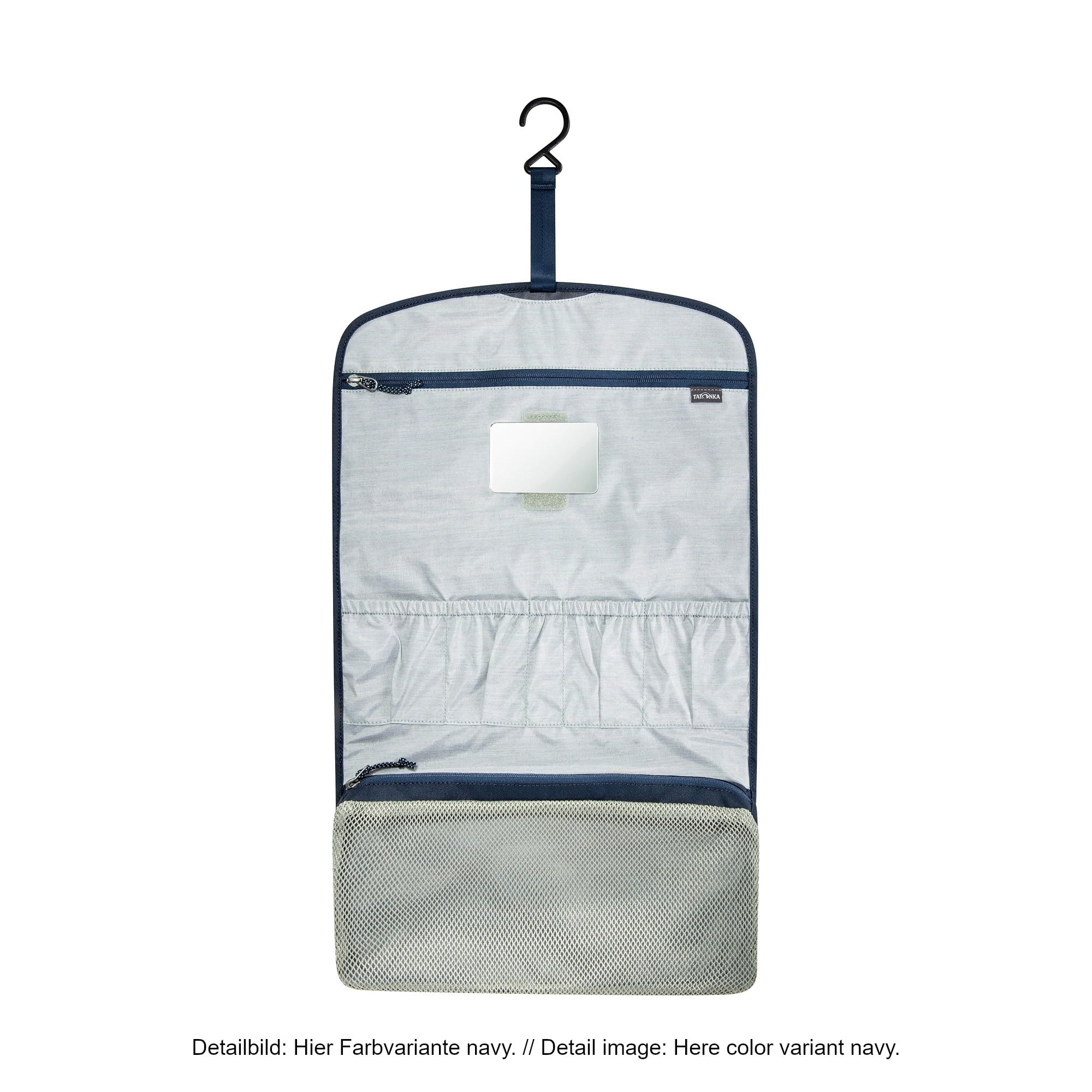 Tatonka Travelcare Kulturbeutel - Flache, Faltbare Waschtasche zum Aufhängen mit Fächern und Spiegel (Packung mit 2)