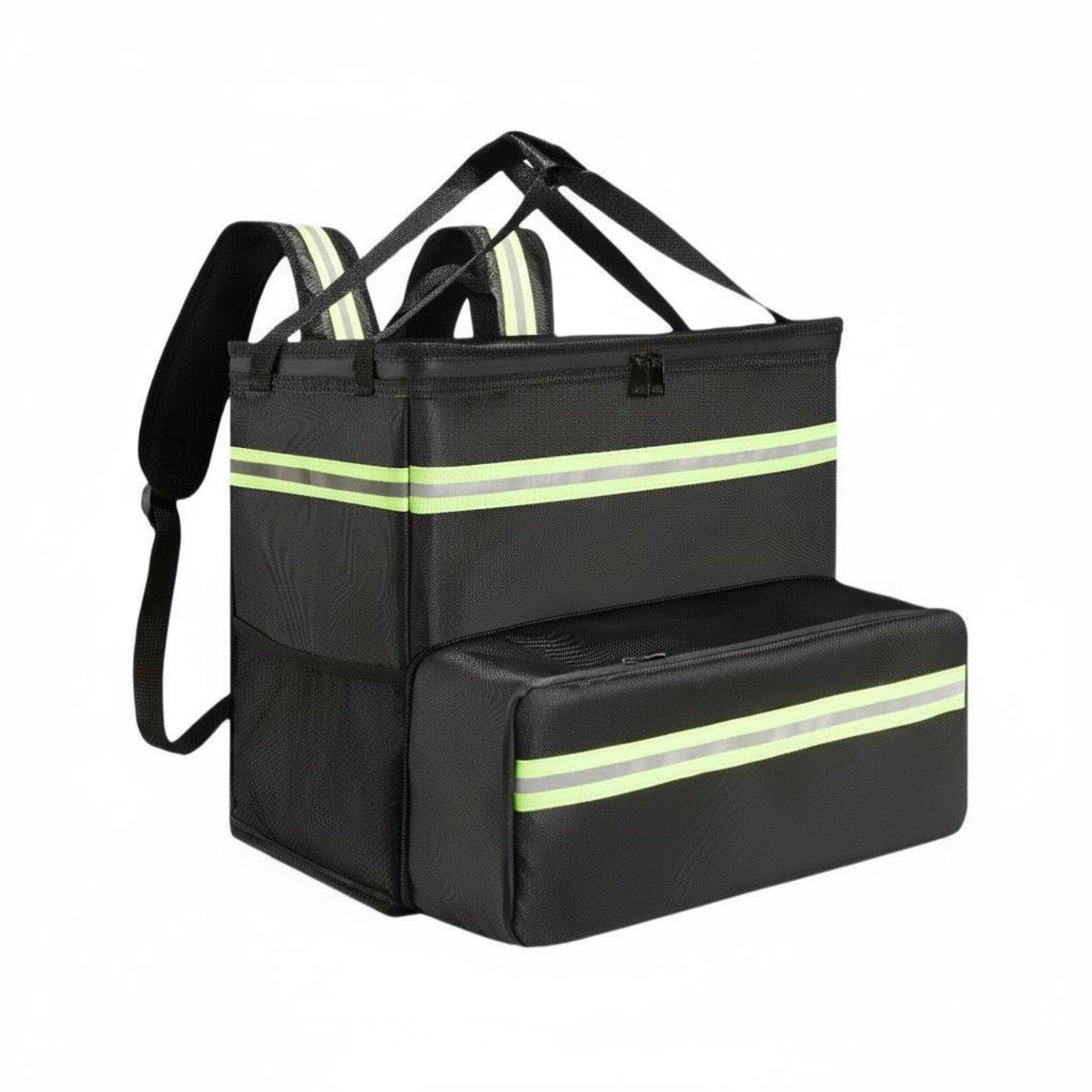 Boxy Insulated Rucksack Oxford Material Insulated Backpack Chilled Reflective Strip Adventure Kit Green Reflective|Clothing Shoes & Accessories| Mens Accessories| Backpacks Bags & Briefca-image-45