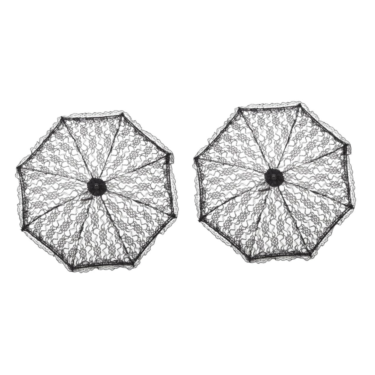 2 Pièces Dentelle Parapluie Parapluies De Mariage Dame Costume s Mariée Accessoire Prop Voile De Mariée Parasol Nuptiale Mariage Décoratif