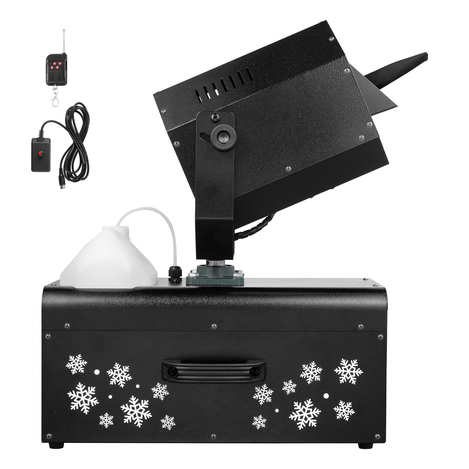 Happybuy Snow Machine, High Output 70? Wide Coverage 2000W, 2 Remotes Control, 90° Shaking Head, Jet Foam Machine, Snow Spraying Machine, for Christmas Parties Wedding Stage Effect