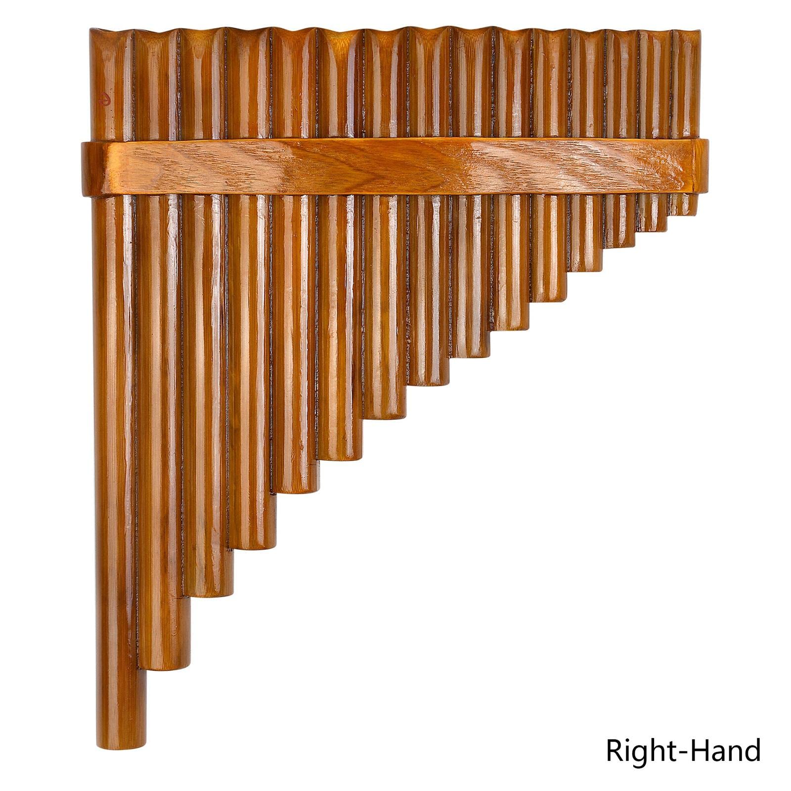 Panflöte Flöte key 1 Set Holzbläser Curved Peruanisches Rumänische Panflöte Bambusflöte Set Indianische Flöte Panflöte für Anfänger, Rechte Hand