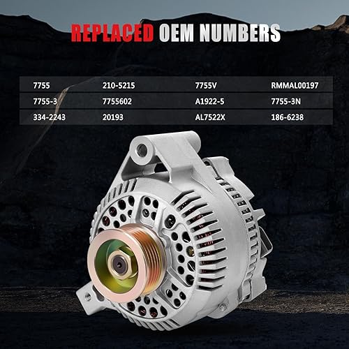Miniatura 3 de GDSMOTU Nuevo alternador compatible con Ford para E-150 Econoline L6 4.9L 1992-1996 para Ford para E-150 Econoline Club Wagon L6 4.9L 1992-1996,
