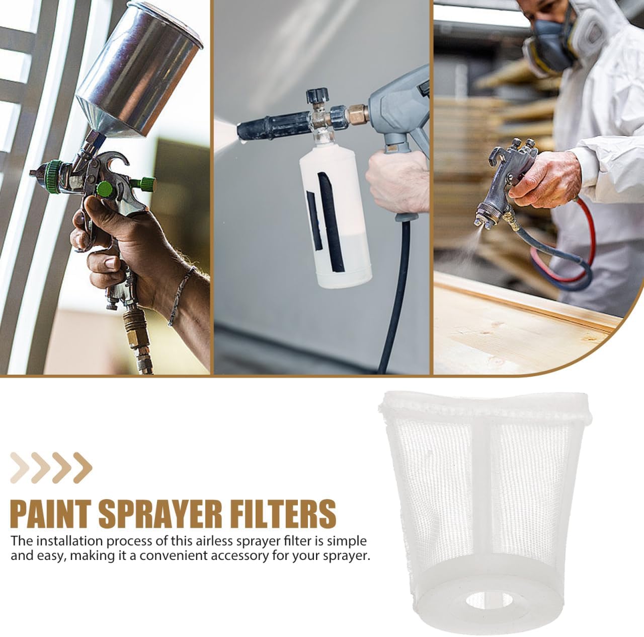ULTECHNOVO Paint Sprayer Filters Replacement 120 Mesh Lower Pot Filter 1.61X1.18X0.78 Inch 10 Pack for Airless Sprayers Home Improvement Automotive Spray Tools