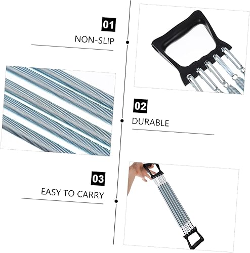 Miniatura 4 de Kisangel 1 expansor de pecho de resorte con 5 muelles, brazo de fuerza muscular, ejercicio, gimnasio, cuerda elástica para entrenamiento de fitness