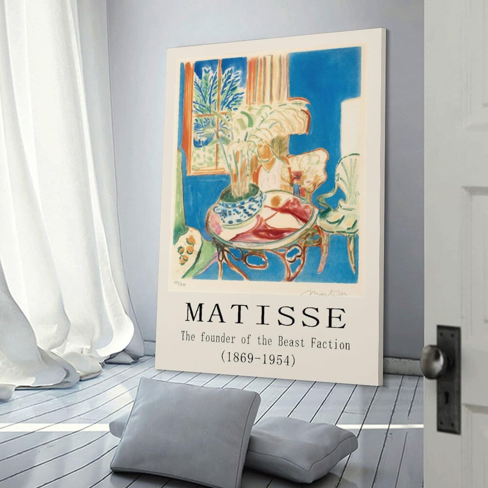 額装品/小さな青い部屋/アンリ マティス/ポスター/アート/インテリア Amazon.co.jp: アンリ マティス ポスター 小さな青いインテリア 1952
