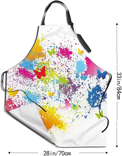 Miniatura 10 de Sweetshow Bonito delantal para perro con 2 bolsillos y cuello ajustable, impermeable, para cocina, cocina, aseo de perros, para mujeres y hombres