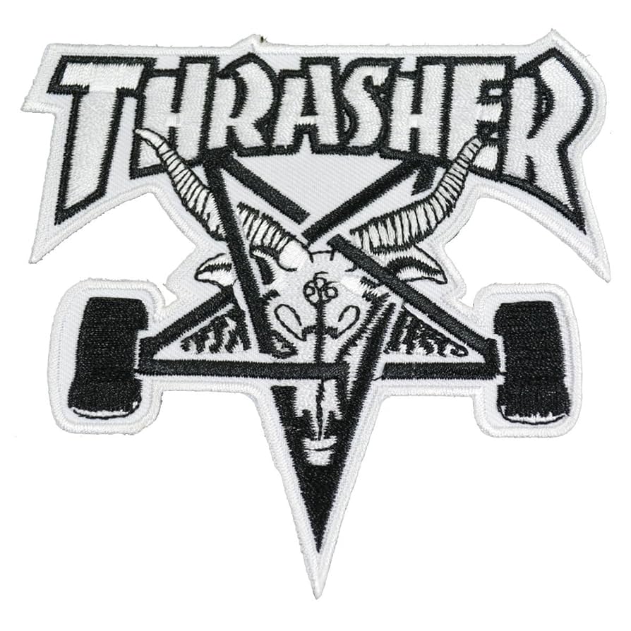 Amazon.co.jp: (スラッシャー)THRASHER スケートゴート ワッペン