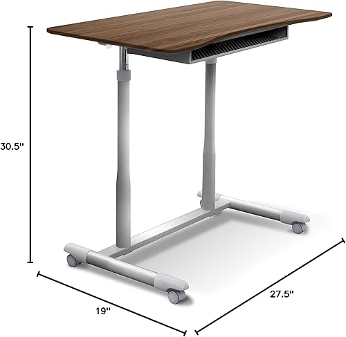 Miniatura 10 de Muebles únicos altura ajustable sentarse soporte escritorio con nogal superior