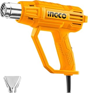 INGCO Heat Gun, Hot Air Gun with 1 Nozzle, 350℃- 550℃ Heat Gun with Overload Protection for Crafts, Shrinking PVC, Strippi Price In India