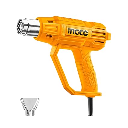 INGCO Heat Gun, Hot Air Gun with 1 Nozzle, 350- 550 Heat Gun with Overload Protection for Crafts, Shrinking PVC, Stripping Paint