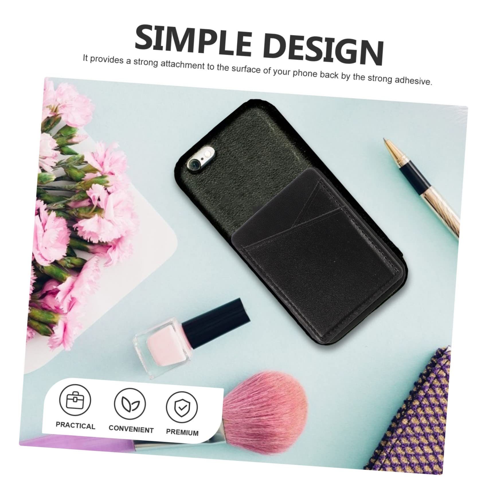 Gadpiparty 10pezzi Porta Carte Pu Per Cellulare Con Tasca Per Monete Wallet Adesivo Per Smartphone Design Antiscivolo e Sicuro Compatibile Con Tutti Cellulari