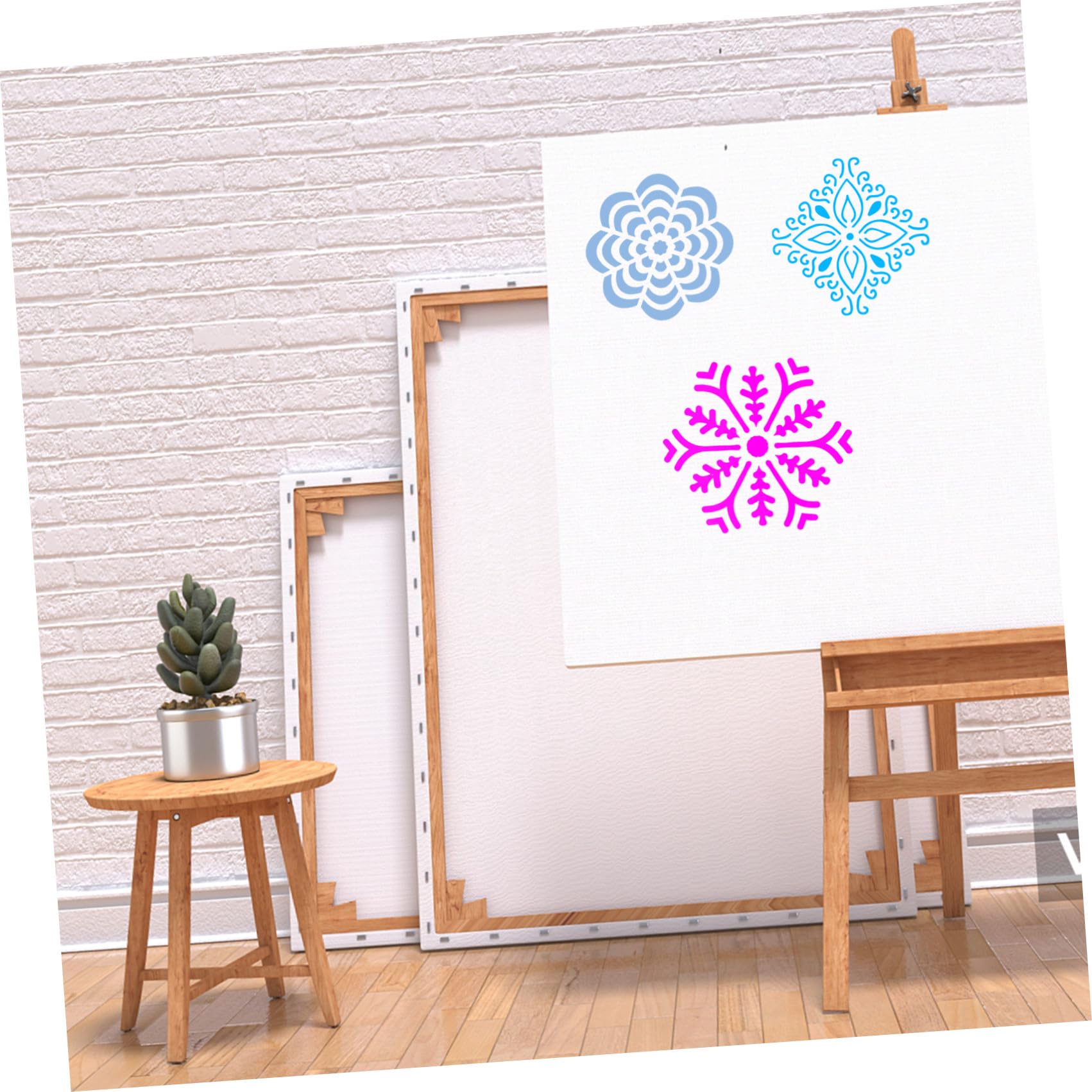 SHINEOFI 3 Set Modello Mandala Stencil Mandala Riutilizzabile Punto Artista Pieces Stencil per Pittura Stencil da Disegno per Modello per Lo Stampaggio Plastica Bianca 56 Pezzi * 3