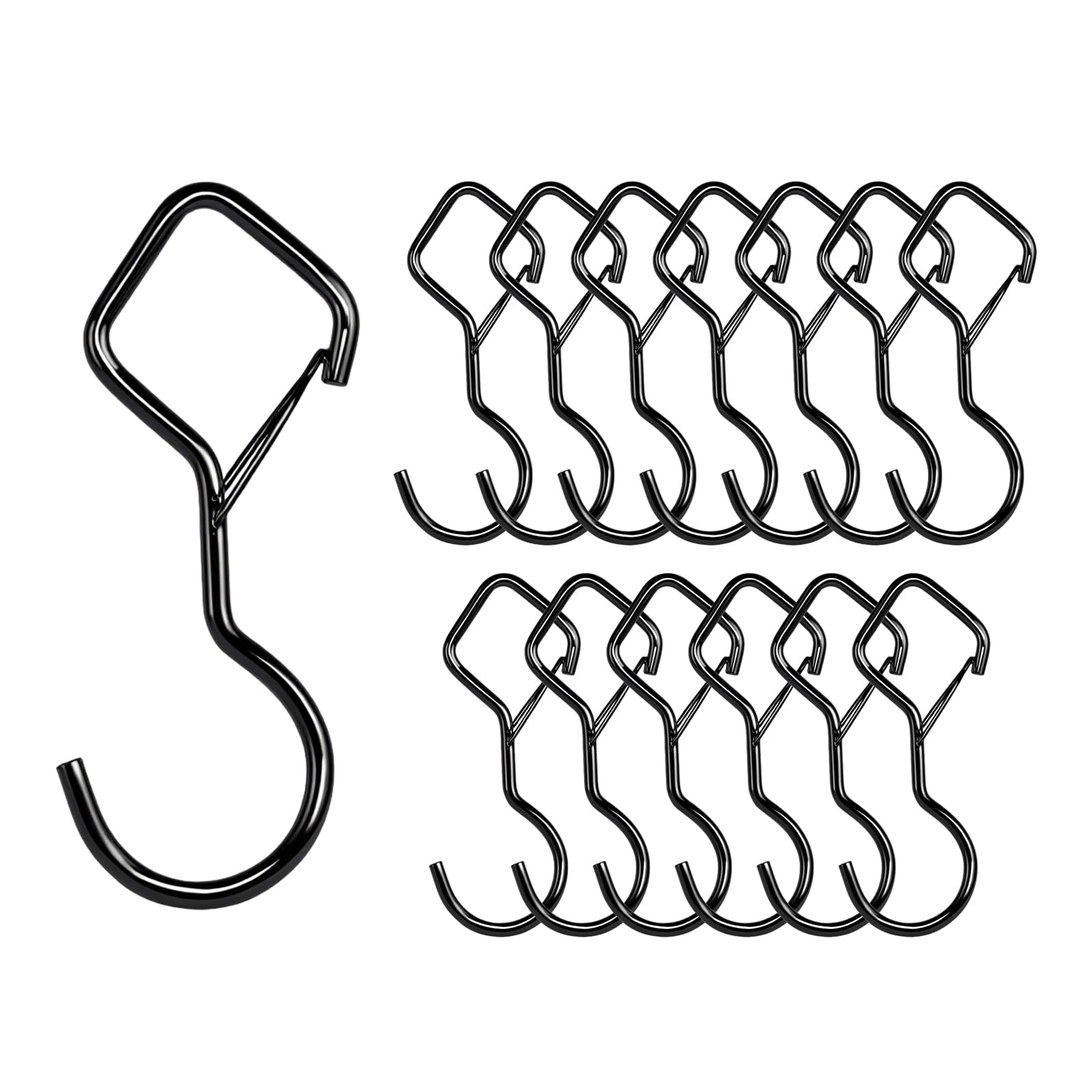 S Hooks for Hanging - 14 Pack, Lock Included -1