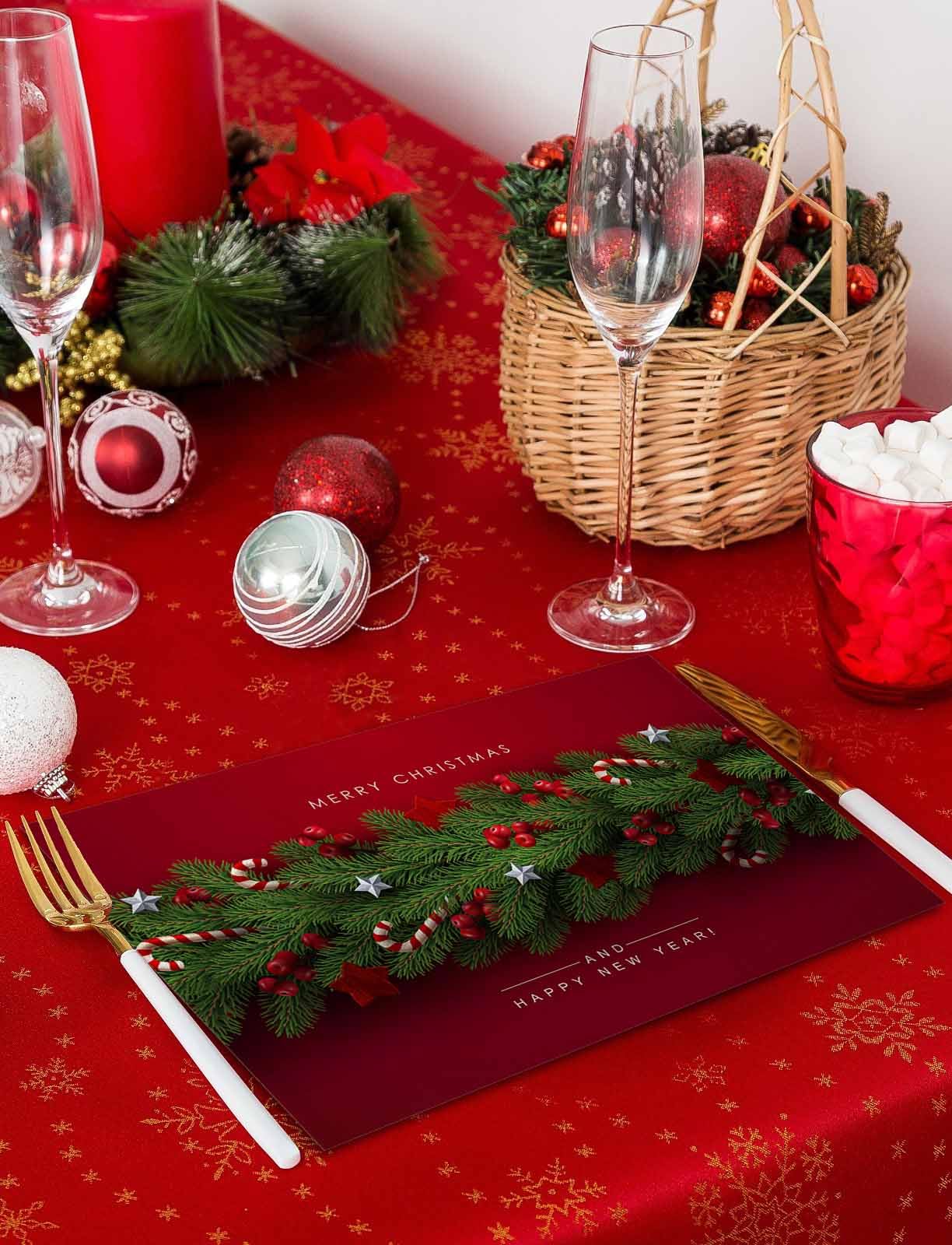 クリスマスデザイン ランチョンマット 6枚セット Amazon.co.jp: Merry Christmas プレースマット 6枚セット クリスマス