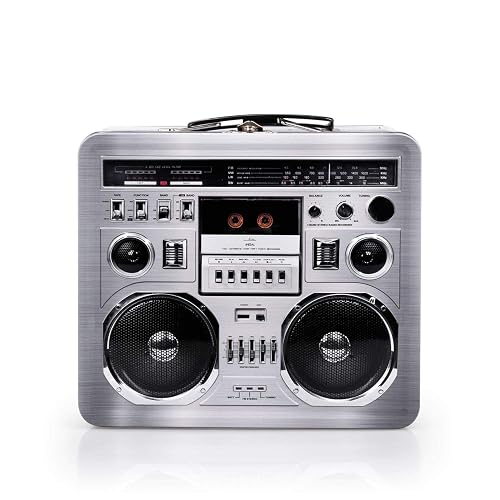 Toynk Retro Boombox Radio Lunchbox Tin Tote