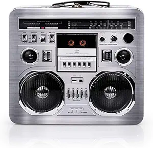 Retro Boombox Radio Lunchbox Tin Tote