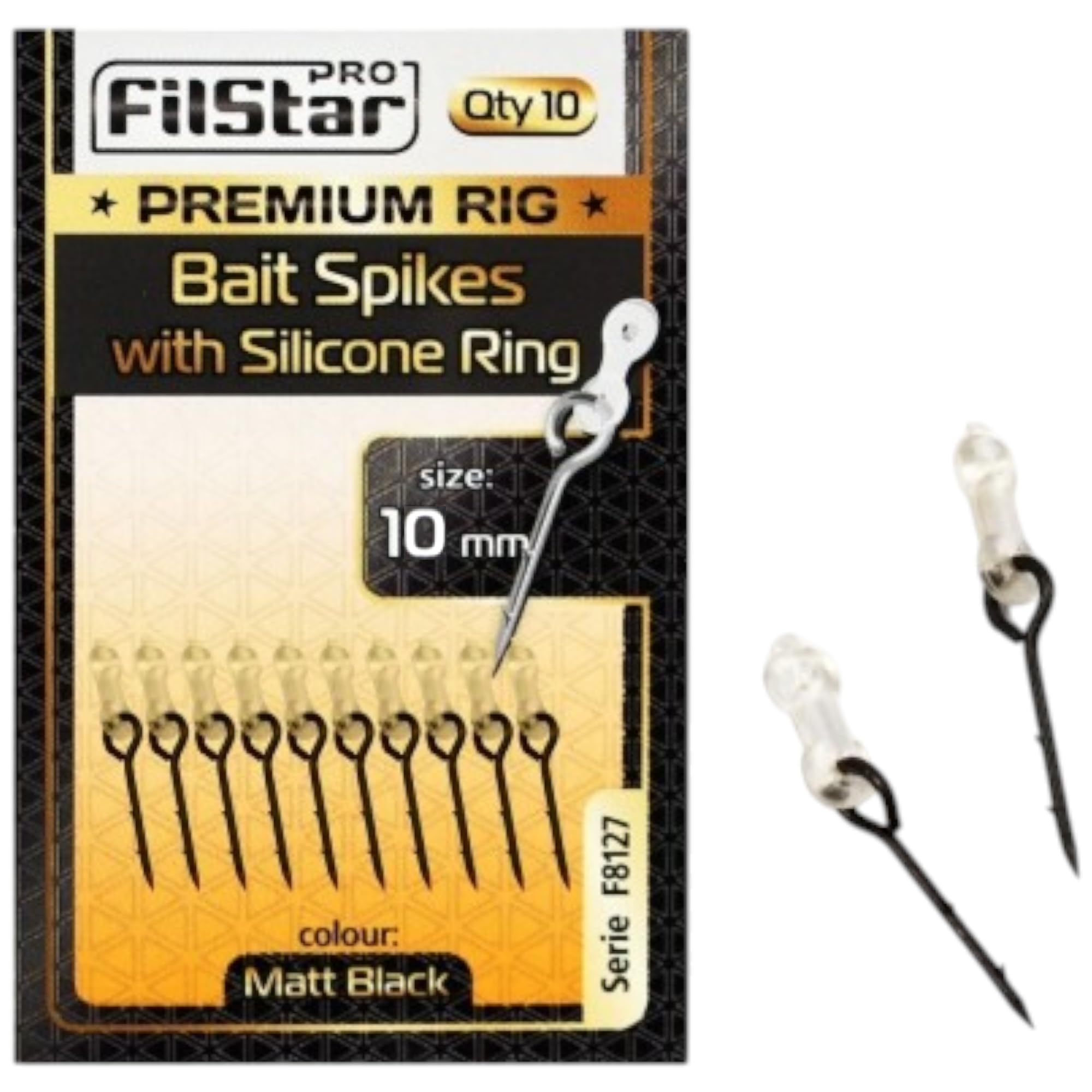 Bait Spikes Set con Anello 10x10mm – Boiles & Pellet Spikes per Ami da Pesca – Punte per Esche Carpfishing - Accessori Pesca Carpa – Esche Pop Up – Accessori Pesca - Attrezzatura da Pesca