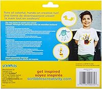 Vista 2 de Scribbles Kit de rodillos, seguro para niños, pintura permanente para dedos, juego de 7 piezas, arcoíris