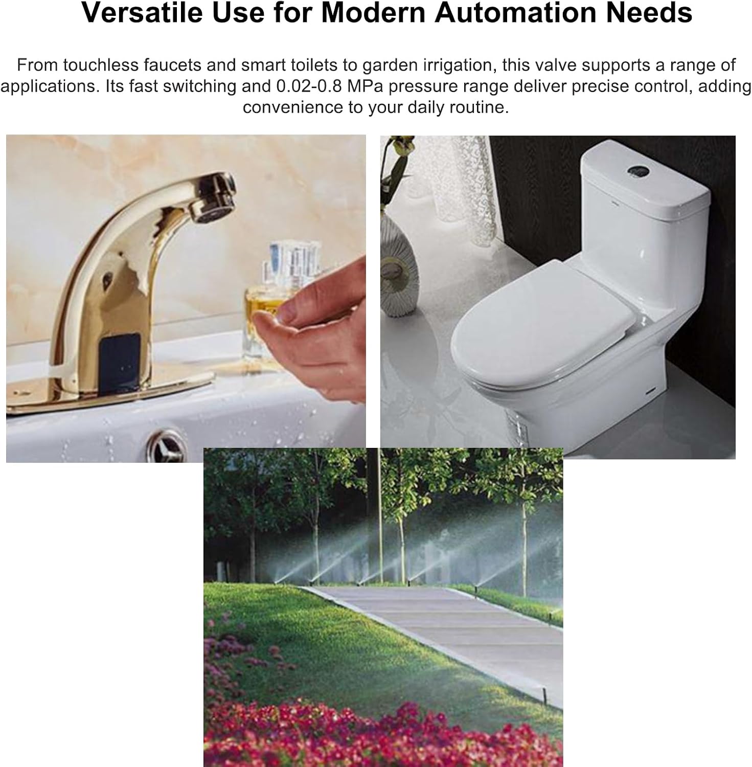 2Pcs 4.5V DC Brass Solenoid Water Valve, G1/2" Inlet Outlet, Pulse Operated, Fast Switching, for Automatic Faucets/Toilets, Irrigation