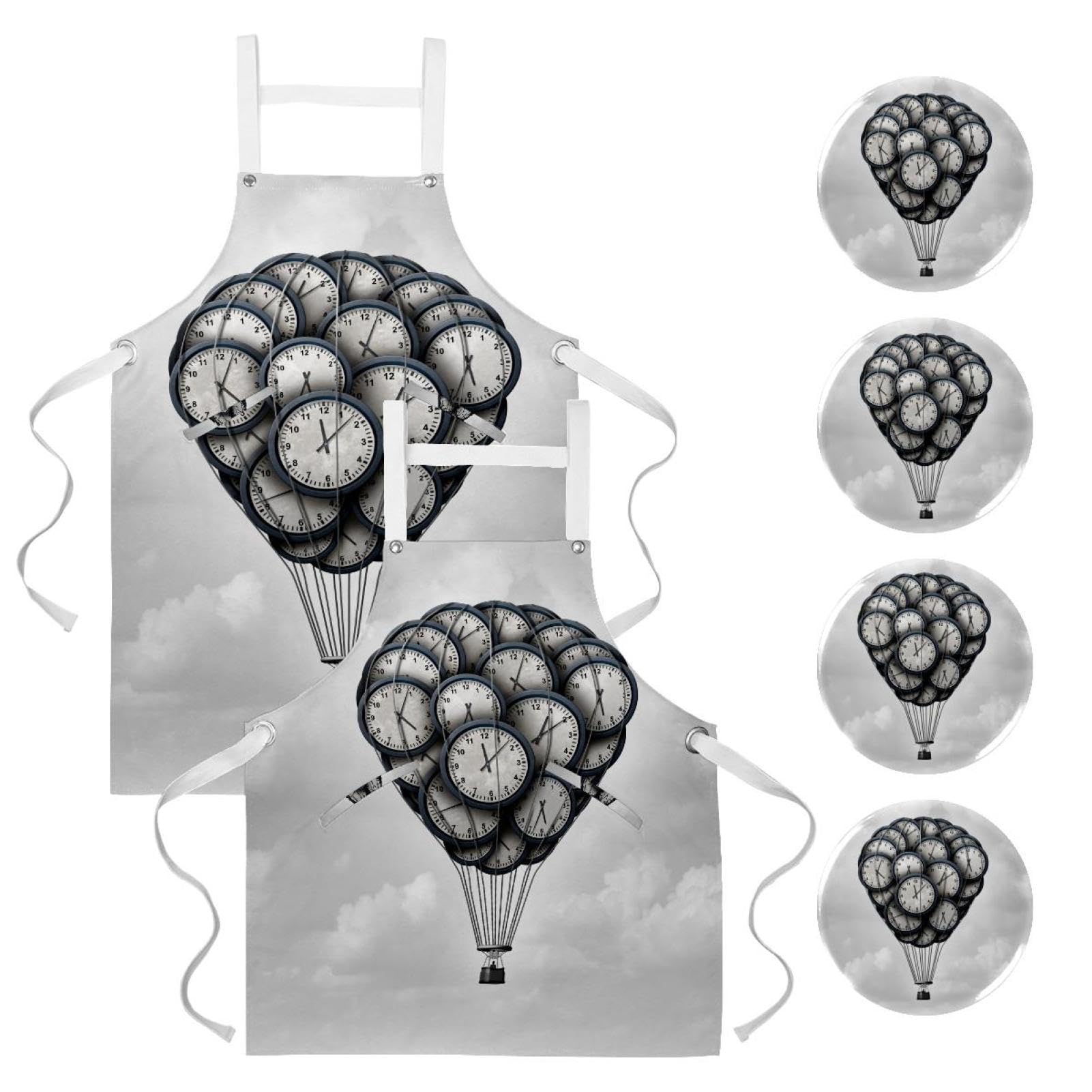 Tablier de serveuse multicolore pour restaurant et nettoyage - 7